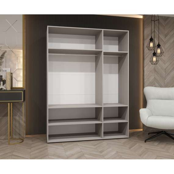 Garderobeskap Marbella 150x202 cm - hvit matt - 3 dører