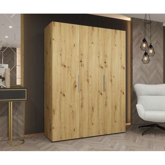 Garderobeskap Marbella 150x202 cm - eik artisan - 3 dører