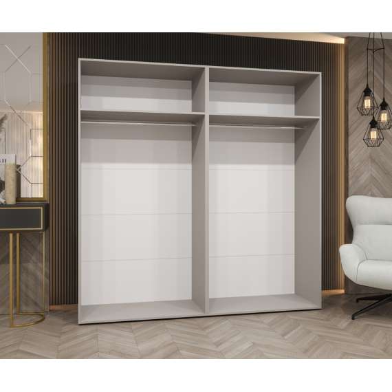 Garderobeskap Marbella 200x202 cm - cashmere - 4 dører