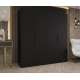 Garderobeskap Marbella 200x202 cm - svart matt - 4 dører