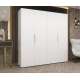 Garderobeskap Marbella 200x202 cm - hvit matt - 4 dører