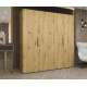 Garderobeskap Marbella 200x202 cm - eik artisan - 4 dører