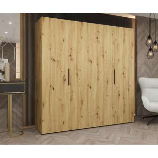 Garderobeskap Marbella 200x202 cm - eik artisan - 4 dører