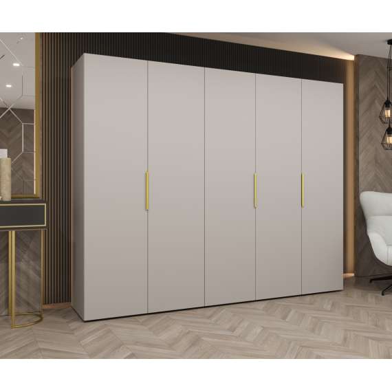 Garderobeskap Marbella 250x202 cm - cashmere - 5 dører