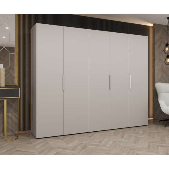 Garderobeskap Marbella 250x202 cm - cashmere - 5 dører