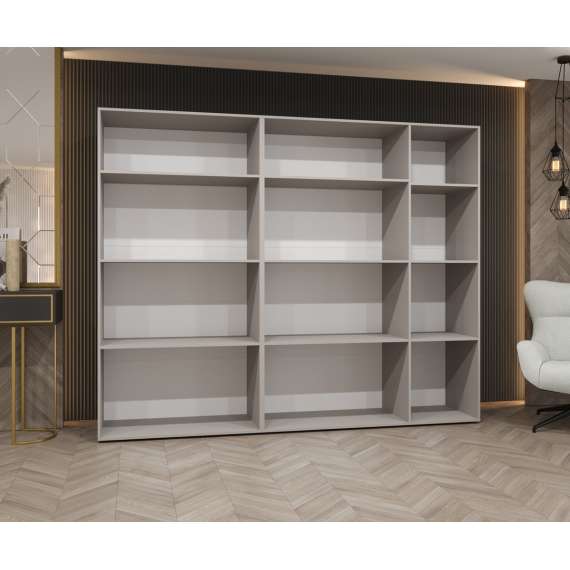 Garderobeskap Marbella 250x202 cm - svart matt - 5 dører