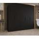 Garderobeskap Marbella 250x202 cm - svart matt - 5 dører