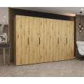 Garderobeskap Marbella 300x202 cm - eik artisan - 6 dører