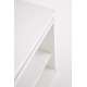 Sofabord Betty - 114x50 cm - hvit matt - oppbevaringsplass