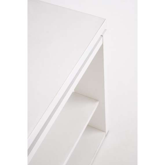 Sofabord Betty - 114x50 cm - hvit matt - oppbevaringsplass