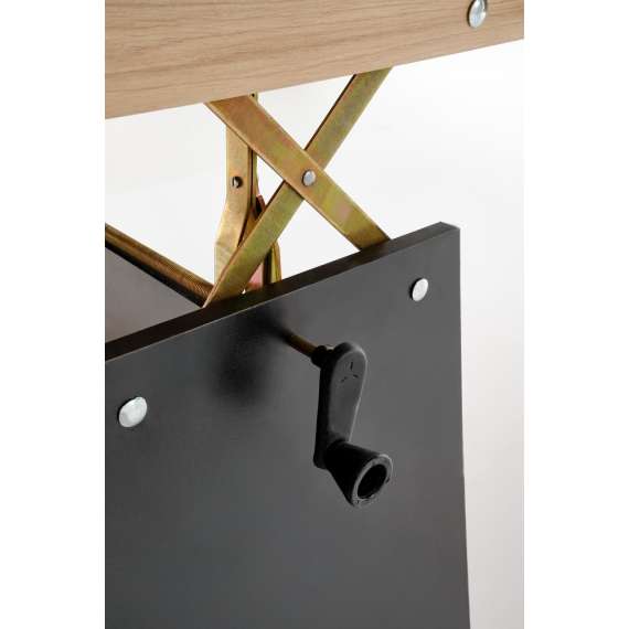 Sofabord Erika - 120-160x61-72 cm - eik artisan - svart matt