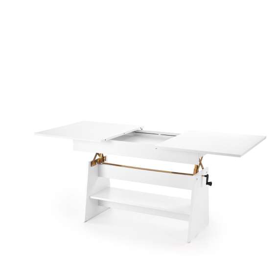 Sofabord Erika - 120-160x61-72 cm - hvit matt