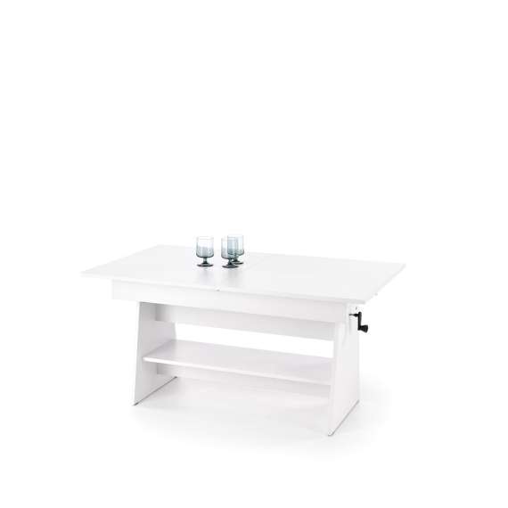 Sofabord Erika - 120-160x61-72 cm - hvit matt