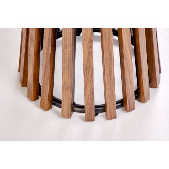 Sofabord CARINA Ø50 cm - valnøtt  - marmor