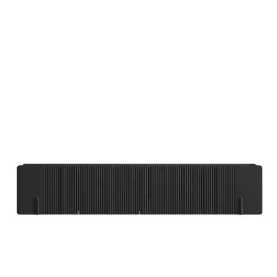 Vegghengt tv-benk Malmi - 200x40 cm - sort - 2 dører - 2 skuffer