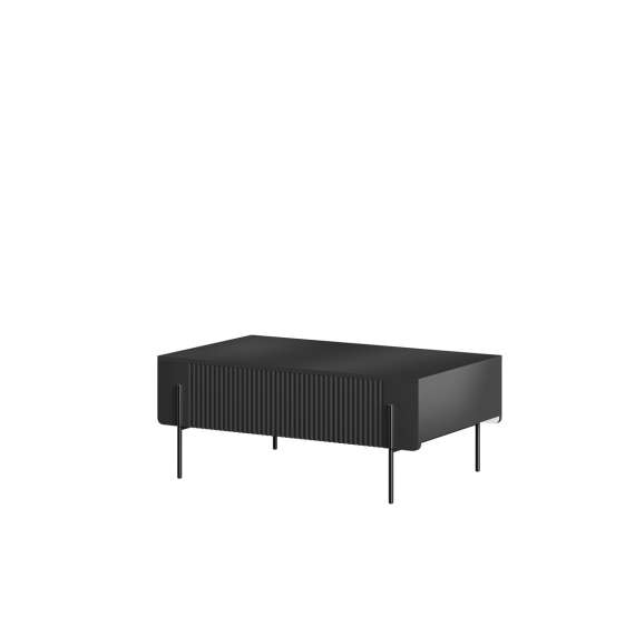 Sofabord Malmi - 100x60 cm - sort - 2 skuffer