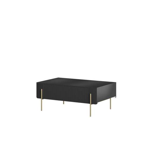 Sofabord Malmi - 100x60 cm - sort - 2 skuffer