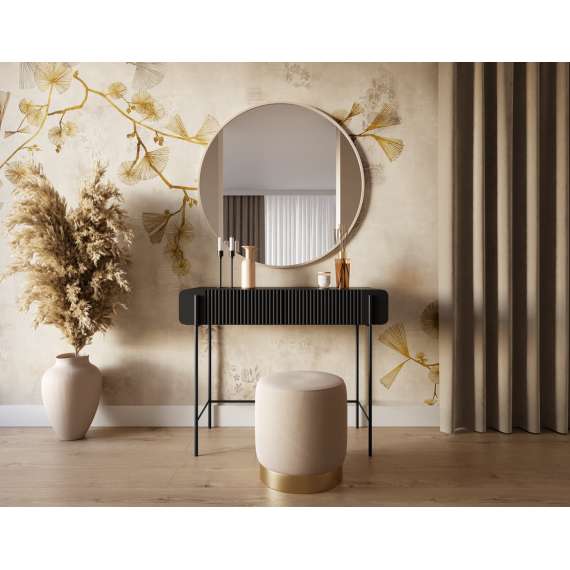 Sminkebord Malmi - 100x42 cm - sort - 2 skuffer