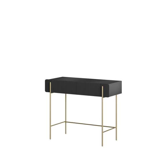 Sminkebord Malmi - 100x42 cm - sort - 2 skuffer