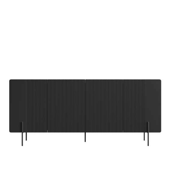 Skjenk Malmi - 200x87 cm - sort - 4 dører