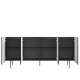 Skjenk Malmi - 200x87 cm - sort - 4 dører