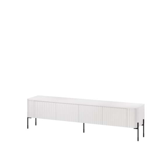 Tv-benk VERA 190x50cm - hvit matt - 4 dører