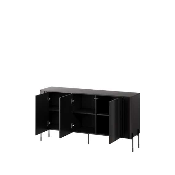 Skjenk VERA 150x80cm - svart matt - 3 dører