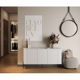 Skjenk VERA 150x80cm - hvit matt - 3 dører