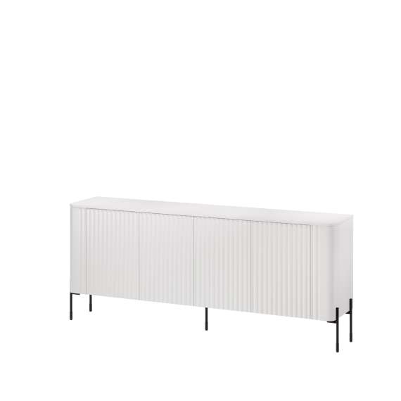 Skjenk VERA 190x80cm - hvit matt - 4 dører