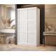 Garderobeskap Roller 100x200 cm - lamelldører - hvit matt