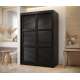 Garderobeskap Roller 120x200 cm - lamelldører - svart matt