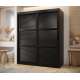 Garderobeskap Roller 150x200 cm - lamelldører - svart matt