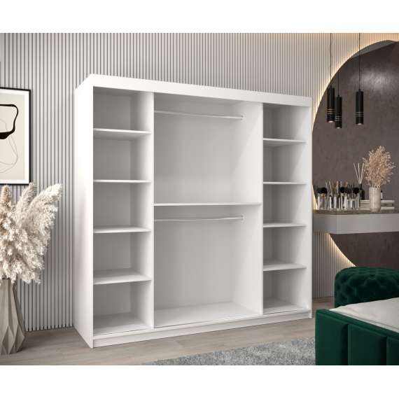 Garderobeskap Roller 200x200 cm - hvit matt matt - lamelldører