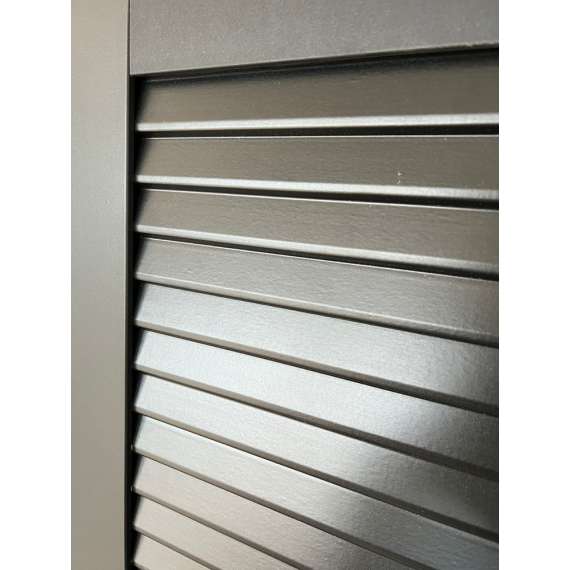 Garderobeskap Roller 150x200 cm - lamelldører - svart matt