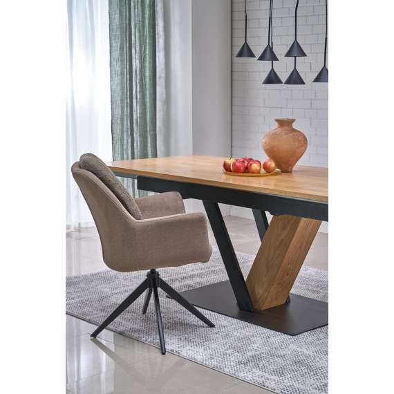 Spisebord Fanis 160-220 cm - med illeggsplate -  eik