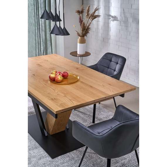 Spisebord Fanis 160-220 cm - med illeggsplate -  eik