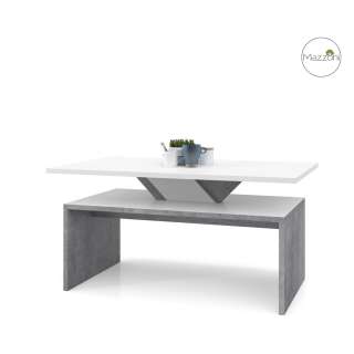 Sofabord Sisi 110x60 cm - hvit matt - betong