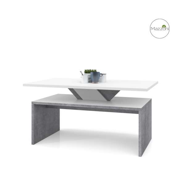 Sofabord Sisi 110x60 cm - hvit matt - betong