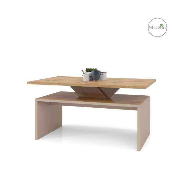 Sofabord Sisi - 110x60 cm - eik artisan - beige