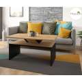 Sofabord Sisi - 110x60 cm - svart matt - eik craft gold