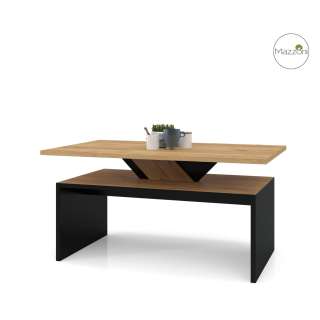 Sofabord Sisi - 110x60 cm - eik craft gold - svart matt