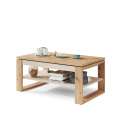 Sofabord NUO - 110x65 cm - eik artisan - beige champange