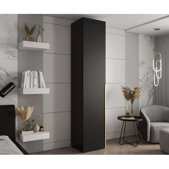 Garderobeskap Inova 1- 50x237 cm - svart matt - 1 dør