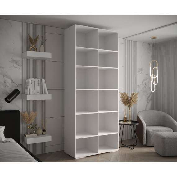 Garderobeskap Inova 1- 100x237 cm - hvit matt - 2 dører