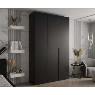 Garderobeskap Inova 1- 150x237 cm - svart matt - 3 dører