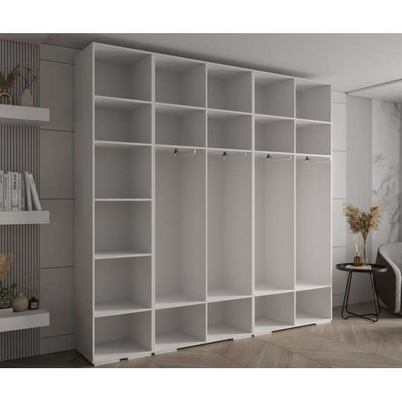 Garderobeskap Inova 1- 250x237 cm - hvit - 5 dører