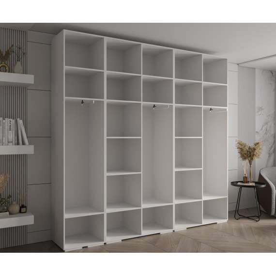 Garderobeskap Inova 1- 250x237 cm - hvit - 5 dører