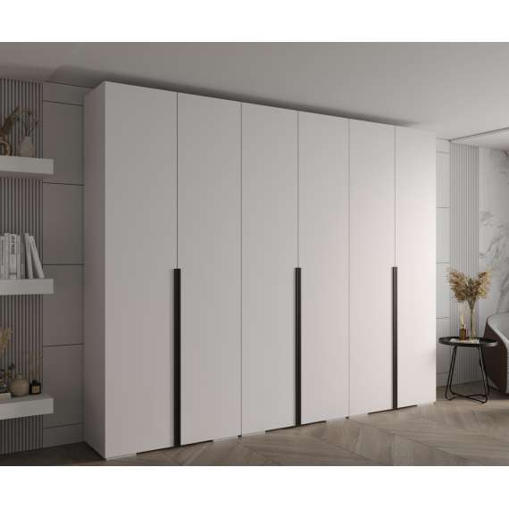 Garderobeskap Inova 1- 300x237 cm - hvit matt - 6 dører