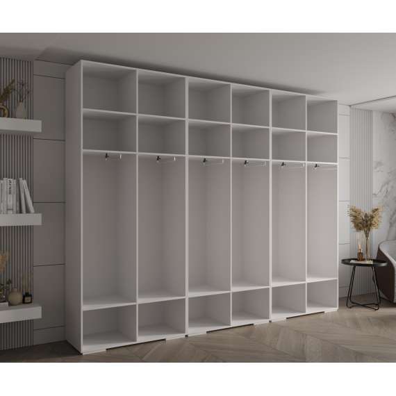 Garderobeskap Inova 1- 300x237 cm - cashmere - 6 dører