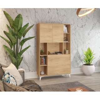 Skap med skrivebord Megan 2 - 105x175 cm - eik cremona